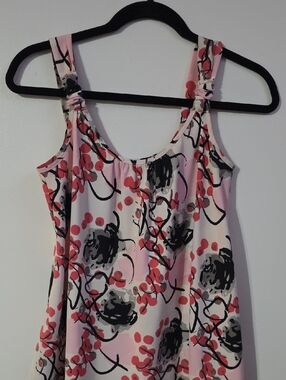 Mixit Pink & Black Floral Tank Top - Size XS